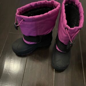 Kamik Purple and Black Kids Snow Boots